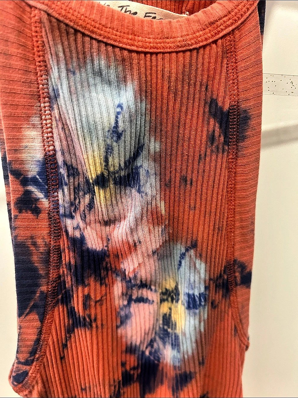 We the Free Abstract Ribbed Tank Top Orange & Blue - Picture 2 of 3